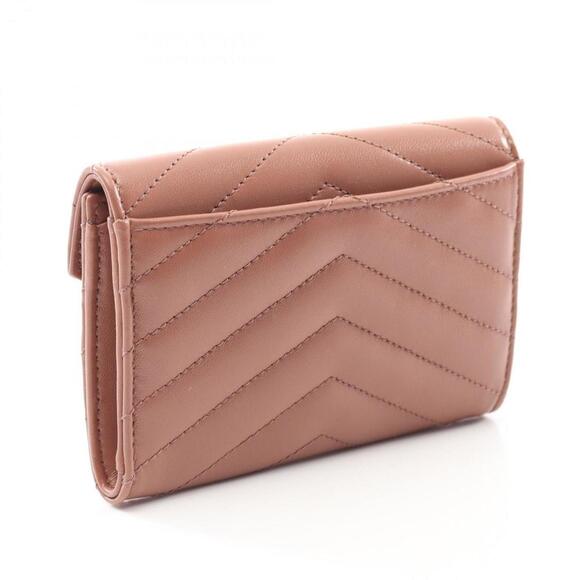 SAINT LAURENT Brown Monogram Leather Wallet - Picture 3 of 6